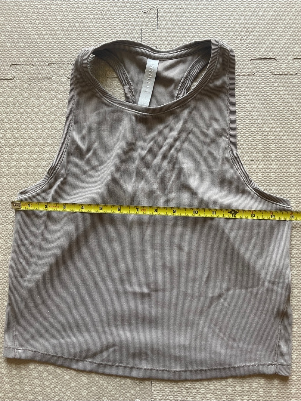 Athleta Brown Ribbed Racerback Crop Tank - Picture 4 of 6